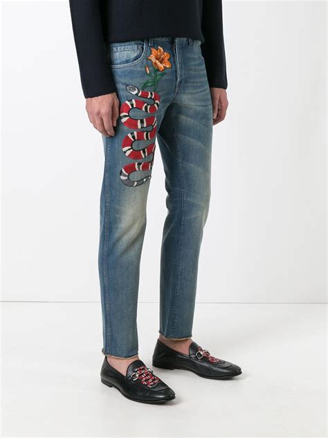 gucci snake jean